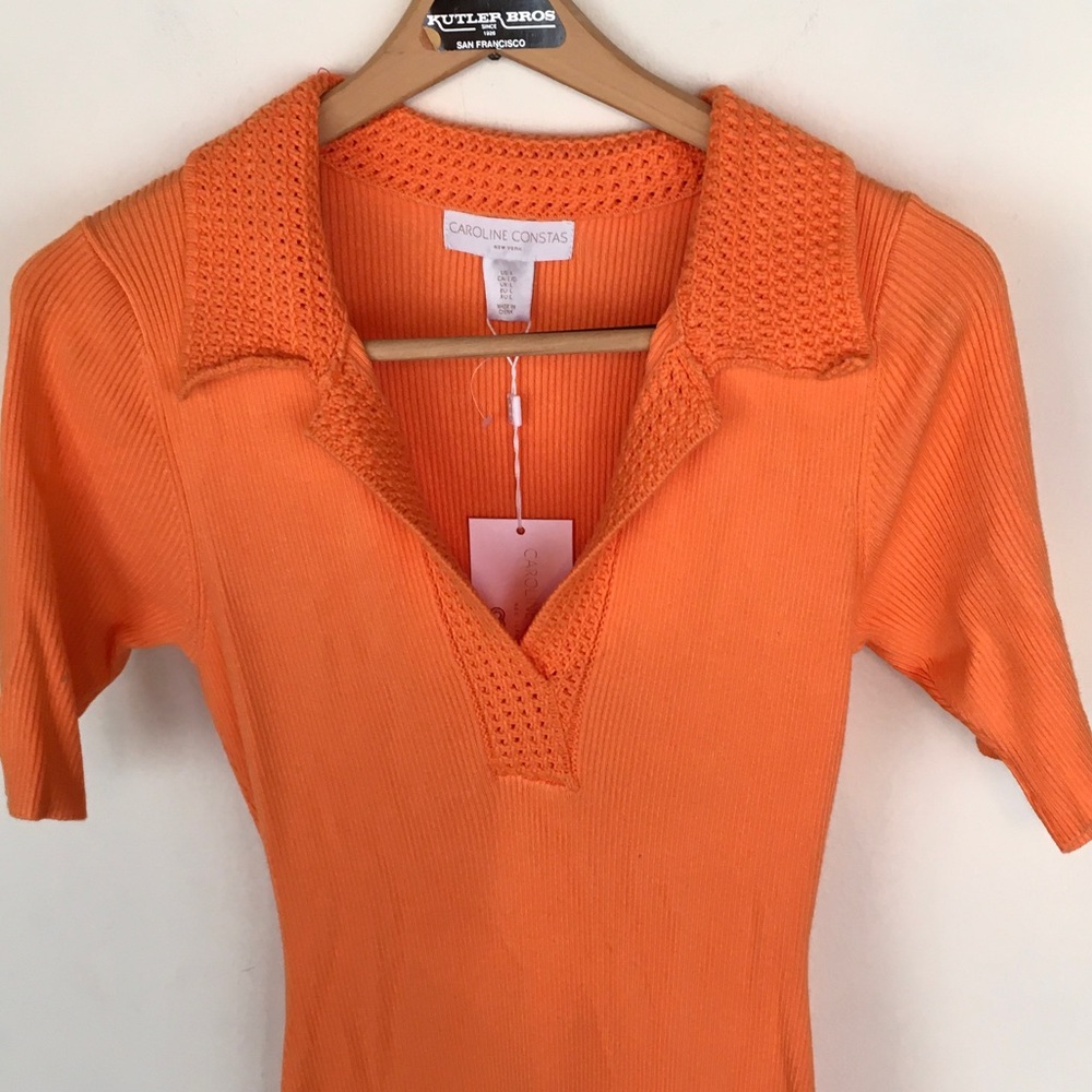 Orange Knit Dress - Picture 4 of 5